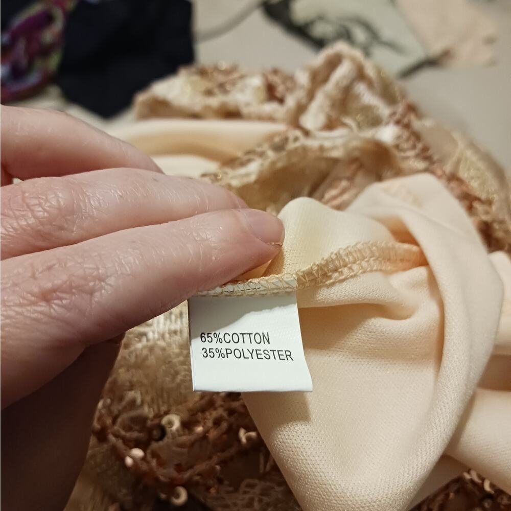 Chartou Off The Shoulder Fringed Sequin Party Style Dress NWT - Picture 9 of 11